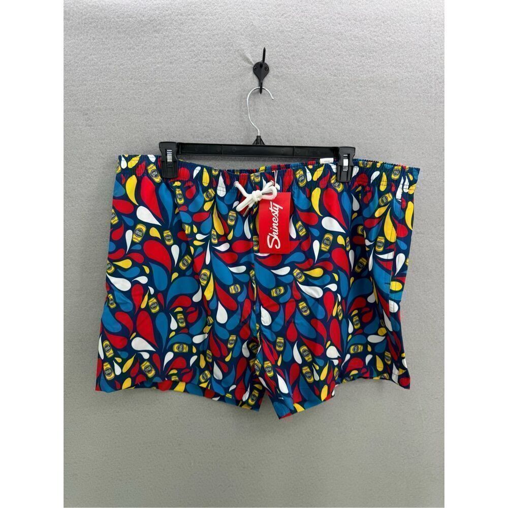 NWT Shinesty Mens Beer Samuel Adams Swim Trunks Shorts Size XXL